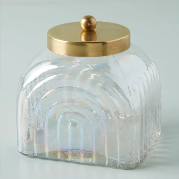 Anthropologie Noah Small Iridescent Bath Canister