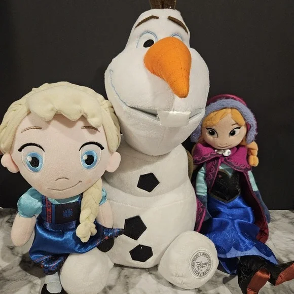 Disney Frozen Plush‎ Bundle Olaf Elsa Anna 3 Pc Set