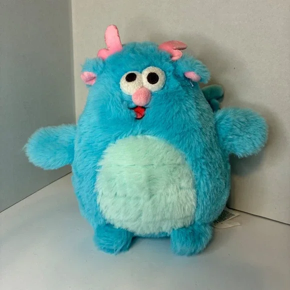 Lovely Chicken Fat Dundun Dungon Miniso Blue Plush Toy Dragon Stuffed Animal Kid