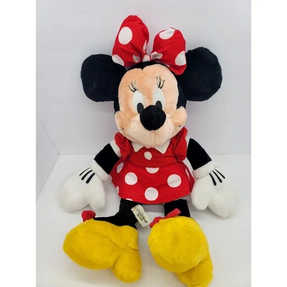 Minnie Mouse Disney Theme Parks Authentic Red Polka Dot Dress 18” Plush