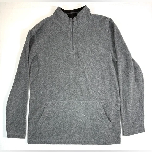 THE CHILDREN'S PLACE Boys' Grey Microfleece‎ Quarter Zip Jacket Size XXL (16)