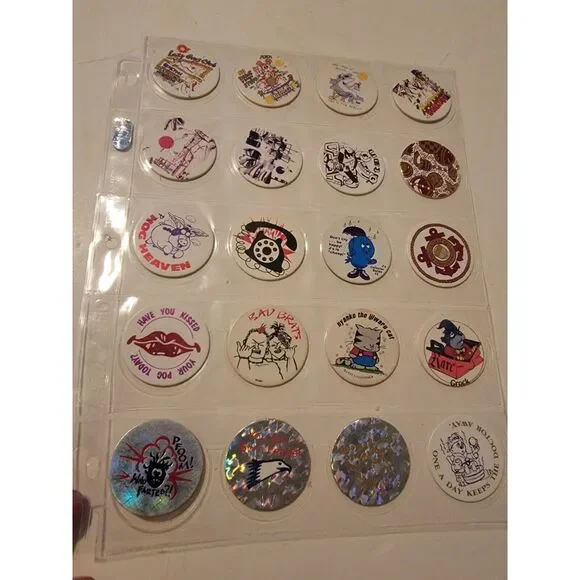 Lot Of 20 Vintage POGs Misc. Hog Heaven Bad Bratz J's Nyanko Cat Beach Shark