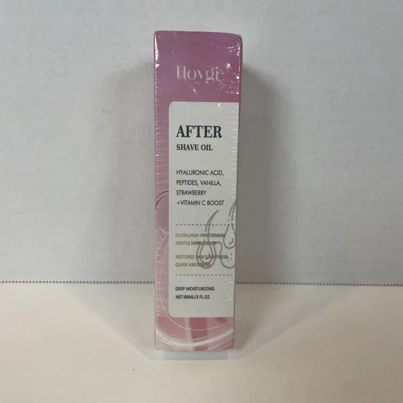 Hoygi After Shave Oil Unisex 90ml Pink Strawberry Vanilla Hyaluronic Acid New