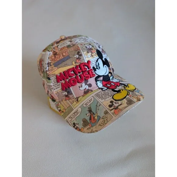 Disney Mickey Mouse Comic Strip Hat Adjustable Baseball Cap Adults Embroidered