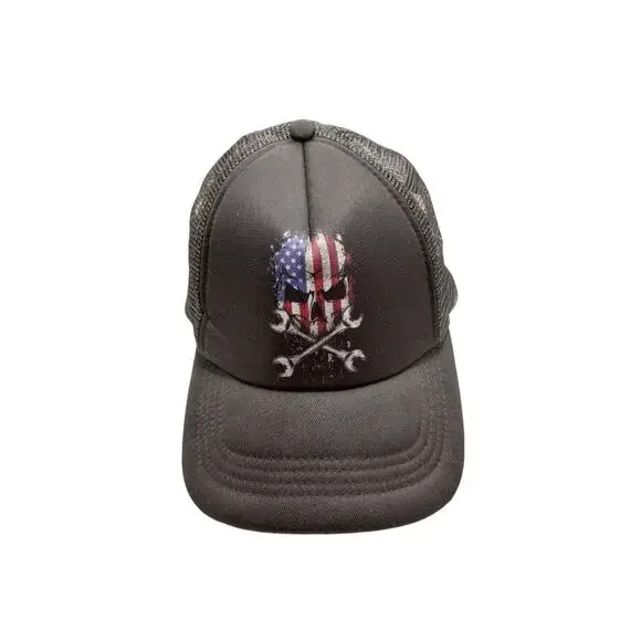 H3 Headwear Snap‎ Back Baseball Hat American Skull Tool Crossbones