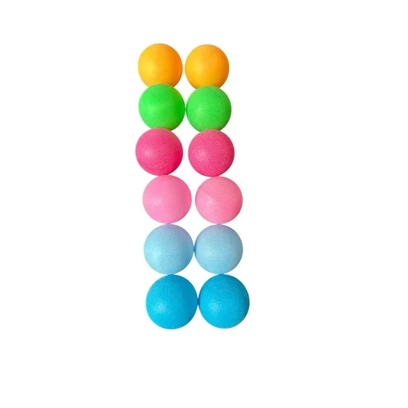 NEW lot of 12 hard plastic balls cat toys pink blue orange green