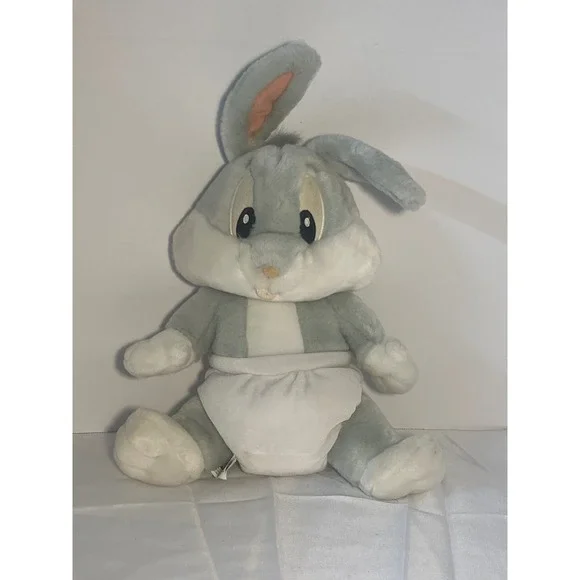 Vintage Warner Bros Studio Store Bugs Bunny Diaper‎ Plush Toy 2000