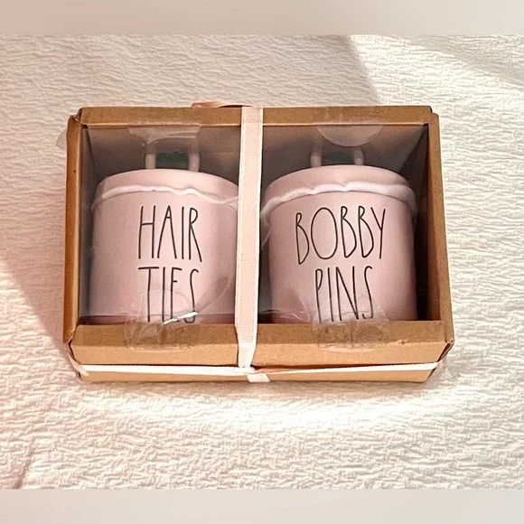 Rae Dunn Hair Ties & Bobby Pins PINK