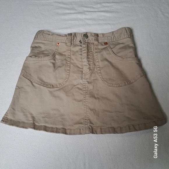 The Children's Place Khaki Button-Front Mini Skirt