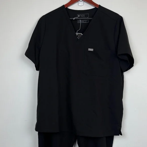 Figs Black Men's V-Neck set sz xxl