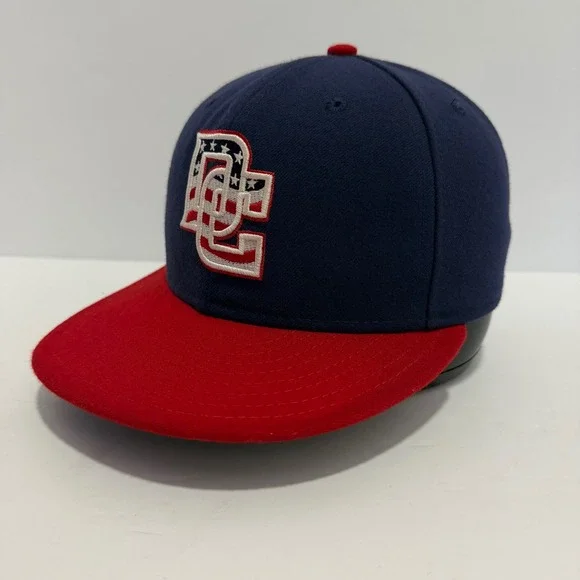 New Era 59FIFTY Washington Nationals DC Fourth of July Hat Navy Red Size 7