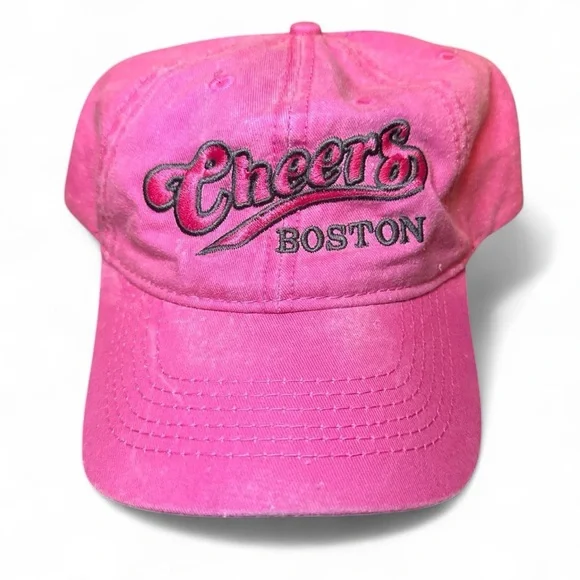 NEW ESY Cheers Boston Vintage 80s Faded Pink Dad Baseball Cap — OS