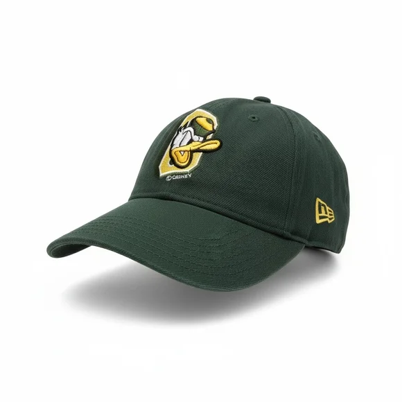 Vintage University Of Oregon Disney Duck Green Yellow Wool Cap