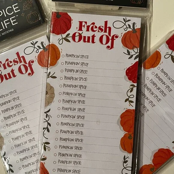 Magnetic Notebooks - Set of 3 - Thanksgiving / Pumpkin Spice (new) (nb/x)‎