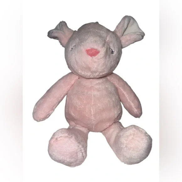 Carters 10” Pink Mouse Plush Baby Stuffed Animal Sleeping Closed Eyes