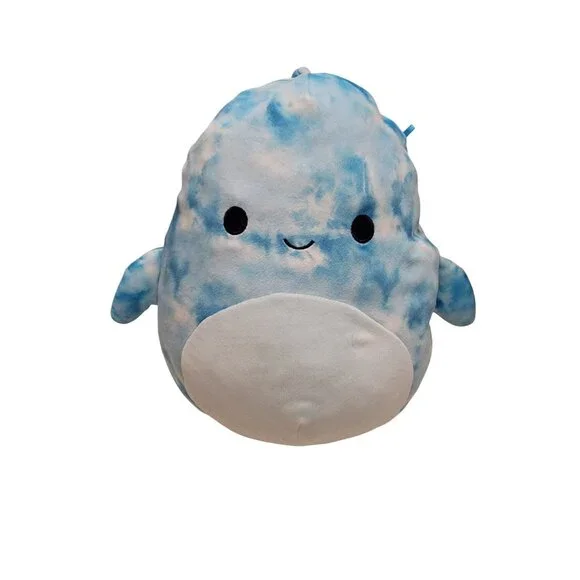 Danika the Blue Crinkle Tie-Dye Dolphin Squishmallow 12