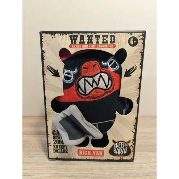 NIB Kreepy Baraz High-Yah Capybara 6 Inch Plush Toy Armed and Very Dangerouz‎