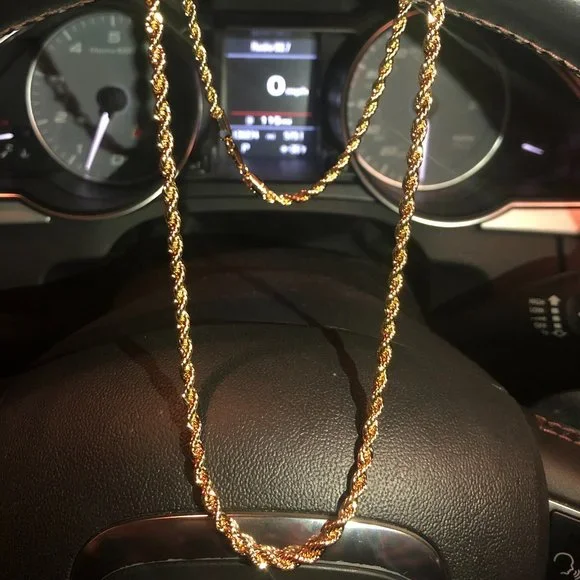 Men's 14k Gold Stamped Italian Chain 24