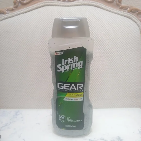 Irish Spring Gear Exfoliating Clean Body Wash 15 Oz New Not Full