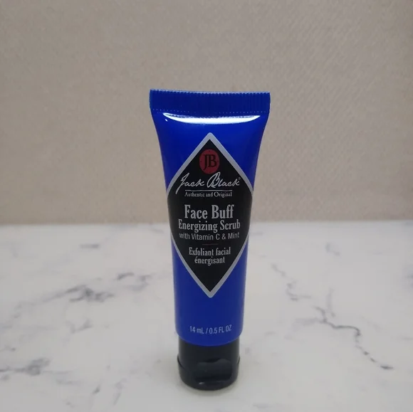 Jack Black Face Buff Energizing Scrub Travel size 0.5 oz/14ml Sealed