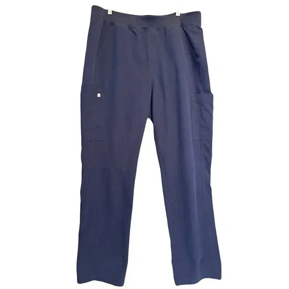 Figs Axim‎ Cargo Scrub Pants Mens XXL Tall Navy Blue Pants Technical Collection