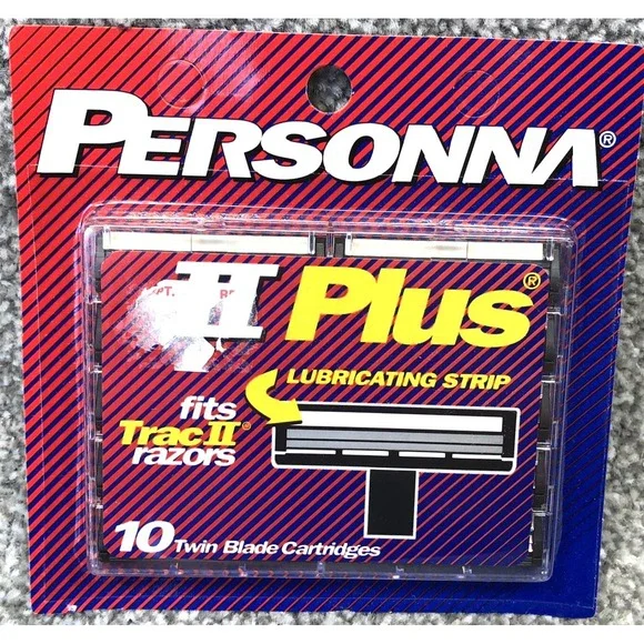Vintage Personna 2 Razor Twin Blade Cartridges For Trac II USA NOS 10 Pack