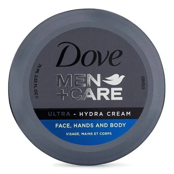 NEW SET OF 2 Dove MEN+CARE Ultra Hydra Cream Face Hands Body 2.53 Oz