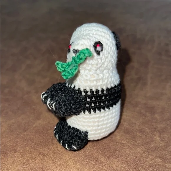 Crochet Panda Catnip Cat Toy