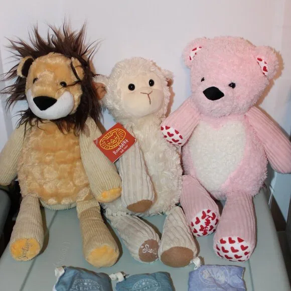 3 Scentsy Buddy & Scent Packets Lamb, Teddy Bear, and Roarbert the Lion