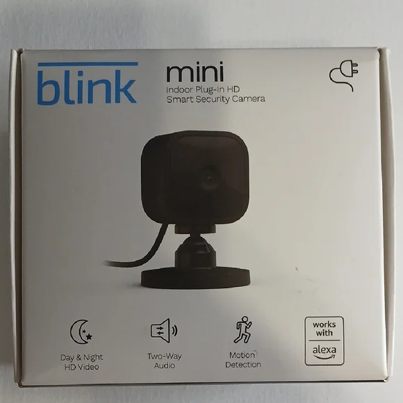 Blink Mini Indoor Plug-In HD Smart Security Camera - Black
