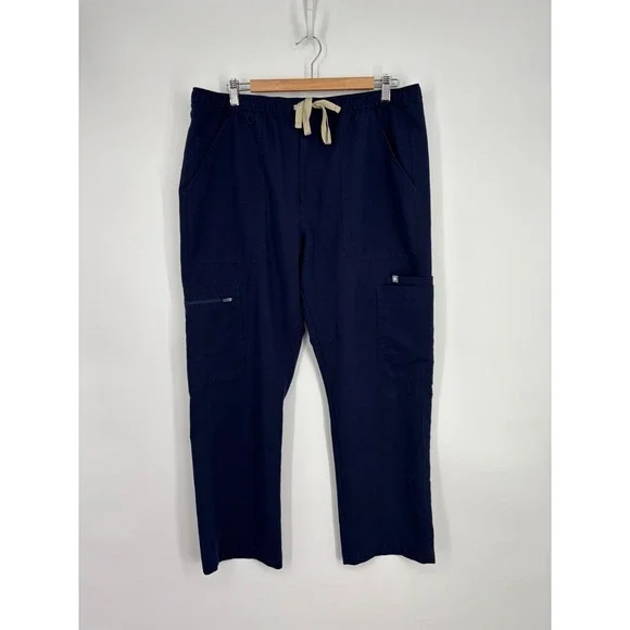 FIGS Scrub Pants Mens XL Short Blue Cairo Cargo Medical XL/S