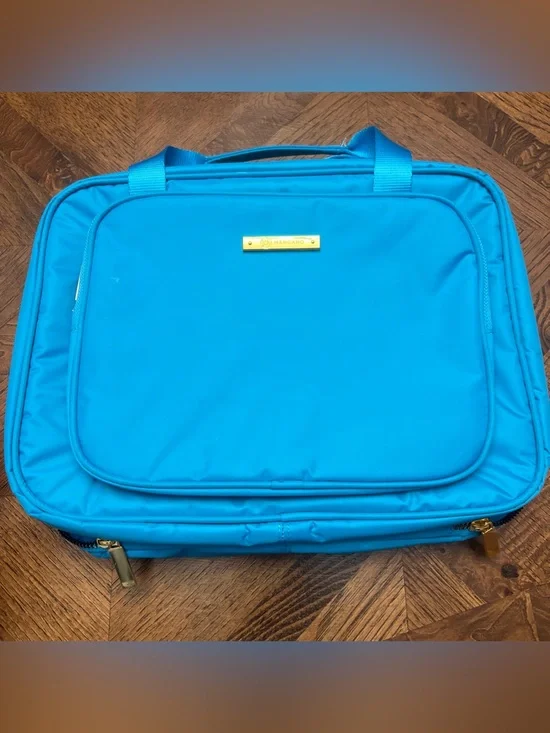Joy Mangano Eco Luxe World Traveler Light & Chic Toiletry Case - Blue- NWOT