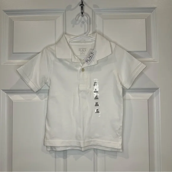 The Children’s Place White Polo Size 2T NWT‎
