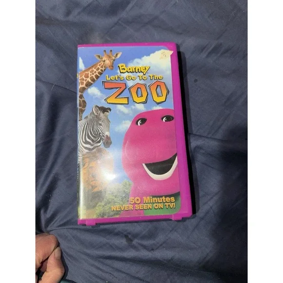 Barney Let's Go To The Zoo VHS 2001 Movie Tape Children's Purple Dinosaur Kid's