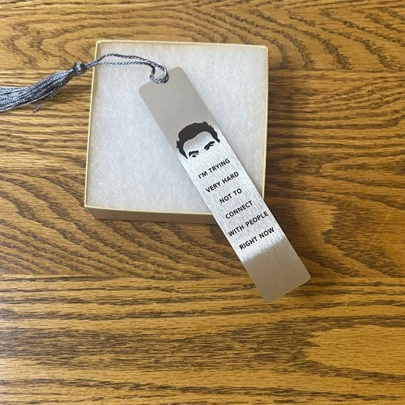Silver Metal Bookmark with Tassel