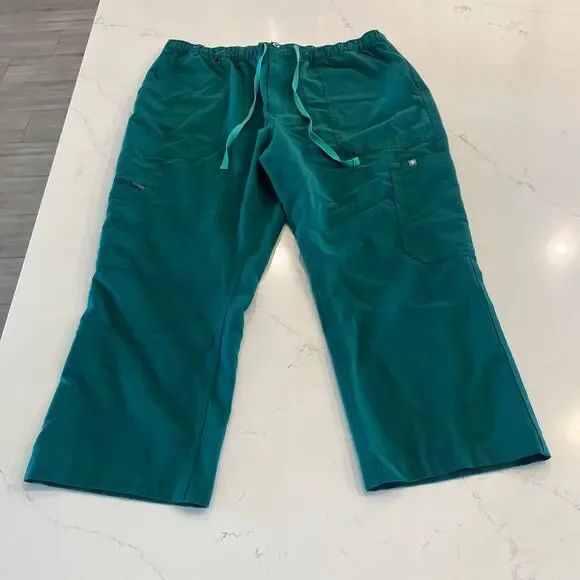 FIGS Cairo Cargo Scrub‎ Pants Green Size XXL Short Hemmed