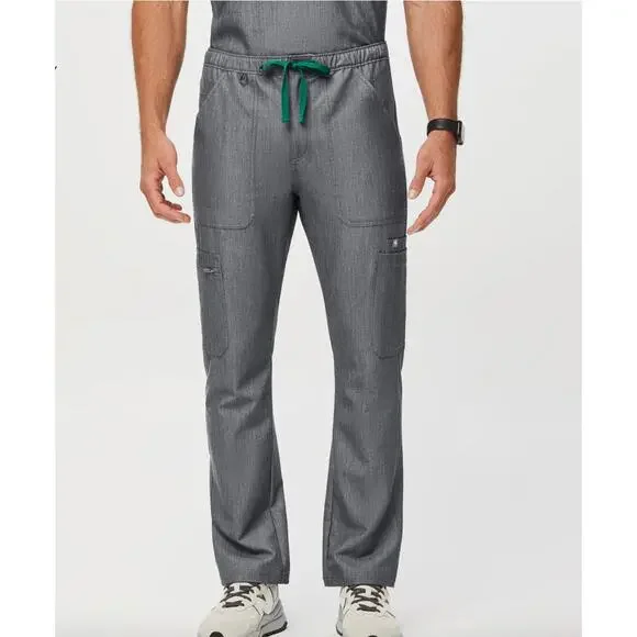 FIGS Technical Collection Cairo Cargo Scrub Pants – Gray Stretch – Men’s L