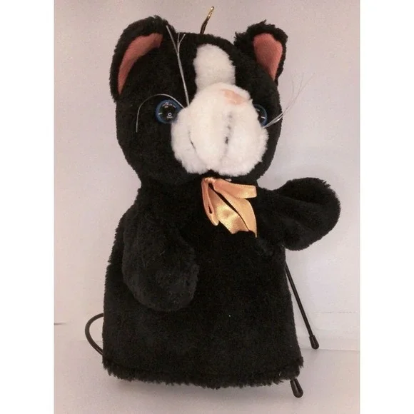 Vintage Black Cat Hand Puppet Plush by Best Made Toys Toronto Canada 10