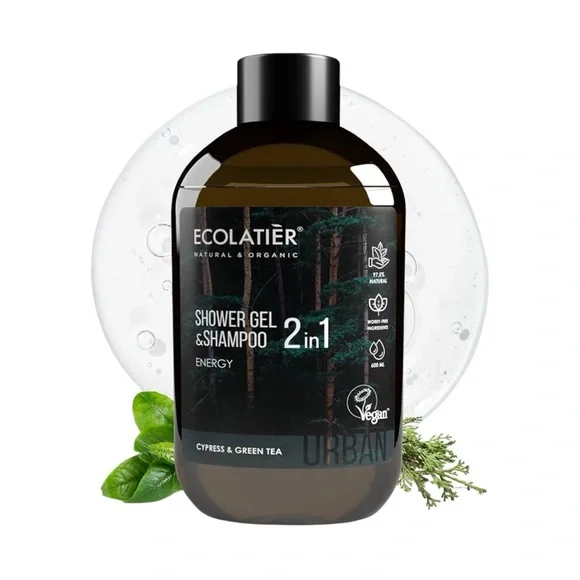 ✨BNWT - Ecolatièr 2-in-1 Body Wash & Shampoo - Energy Boost - 20.3 Fl Oz✨