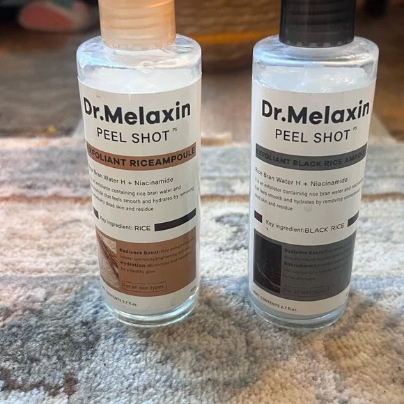 Dr. Melaxin Peel Shot Exfoliant Set - Black and Cream