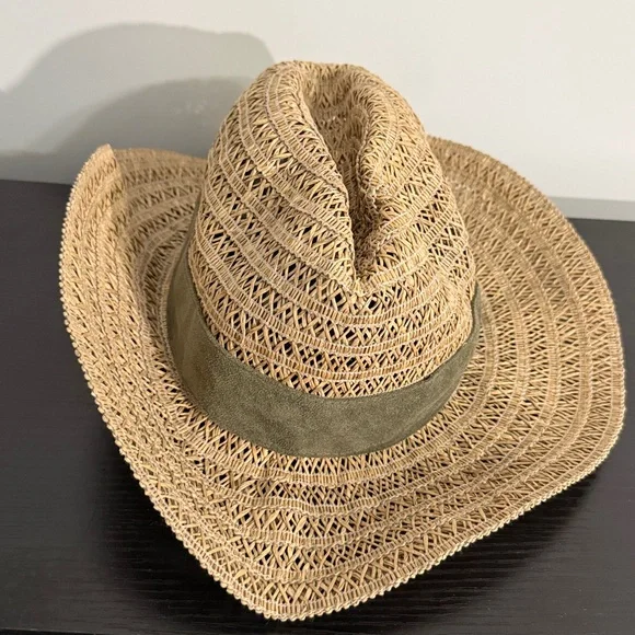San Diego Hat Company Straw Fedora Hat Women’s One Size Wide Brim Casual Classic