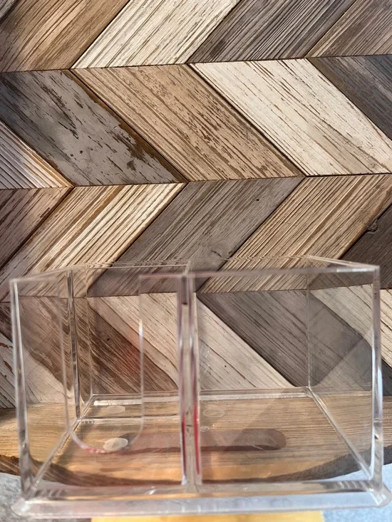 Clear Acrylic Double Compartment Bathroom Organizer