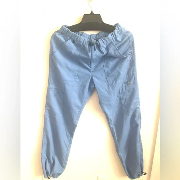FIGS Men's #PM5900 Tela Cargo Scrub Pants Blue size Large Nurse Doctor