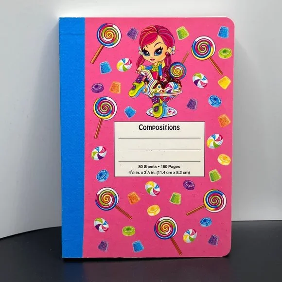 Lisa Frank Candy Girl Mini Composition Book 4.5