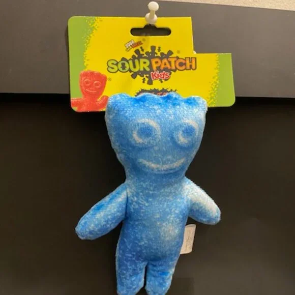 Blue Sour Patch Kid Cat Plush Toy 1ct
