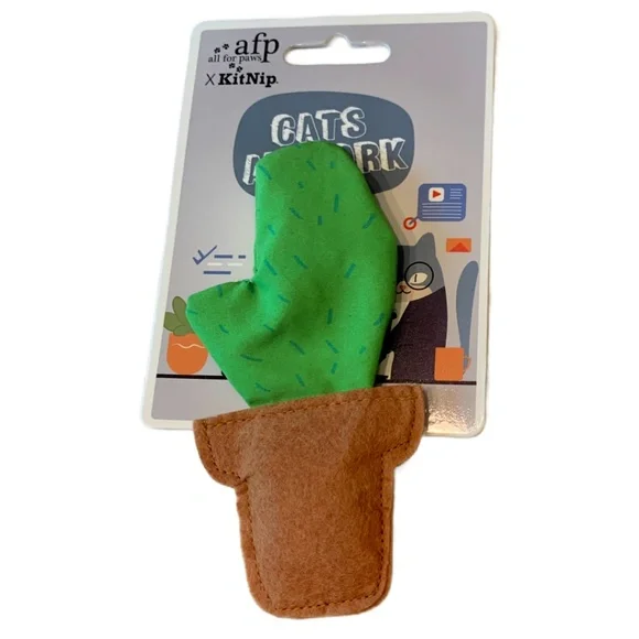 Kitnip Box Cats At Work Cactus Catnip Office Plant New Crinkle Plush Kitty Toy