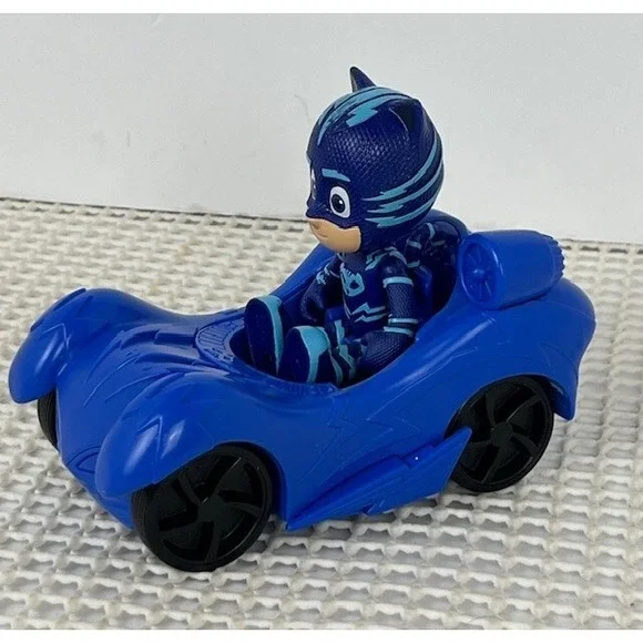 PJ Masks green CATBOY BLUE CAT CAR‎ w/Figure Just Play Toy