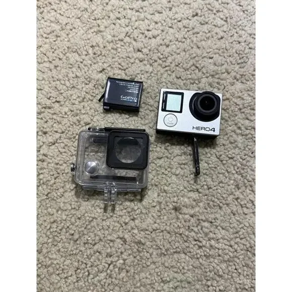 GoPro HERO4 Black Action Camera + Battery & Waterproof Housing – Powers On