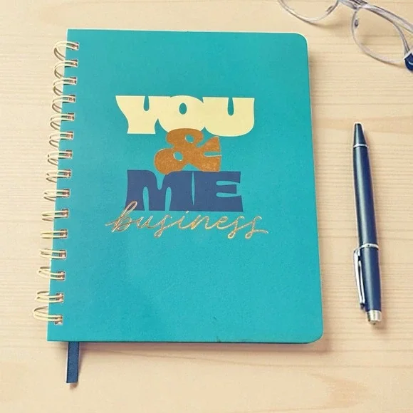 Tabitha Brown You & Me Business‎ Journal Notebook Spiral Teal Gold