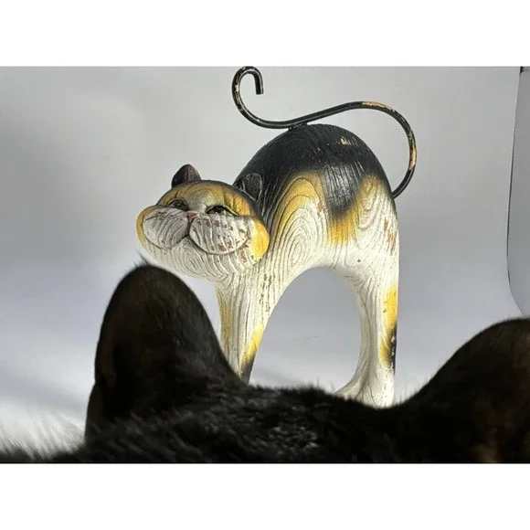 Calico Cat With Cheshire Grin Resin